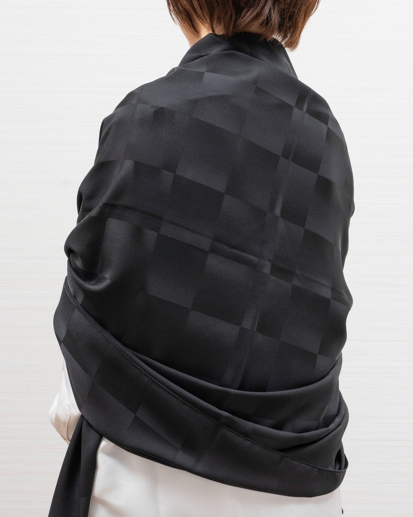 ショール/市松グラデーション