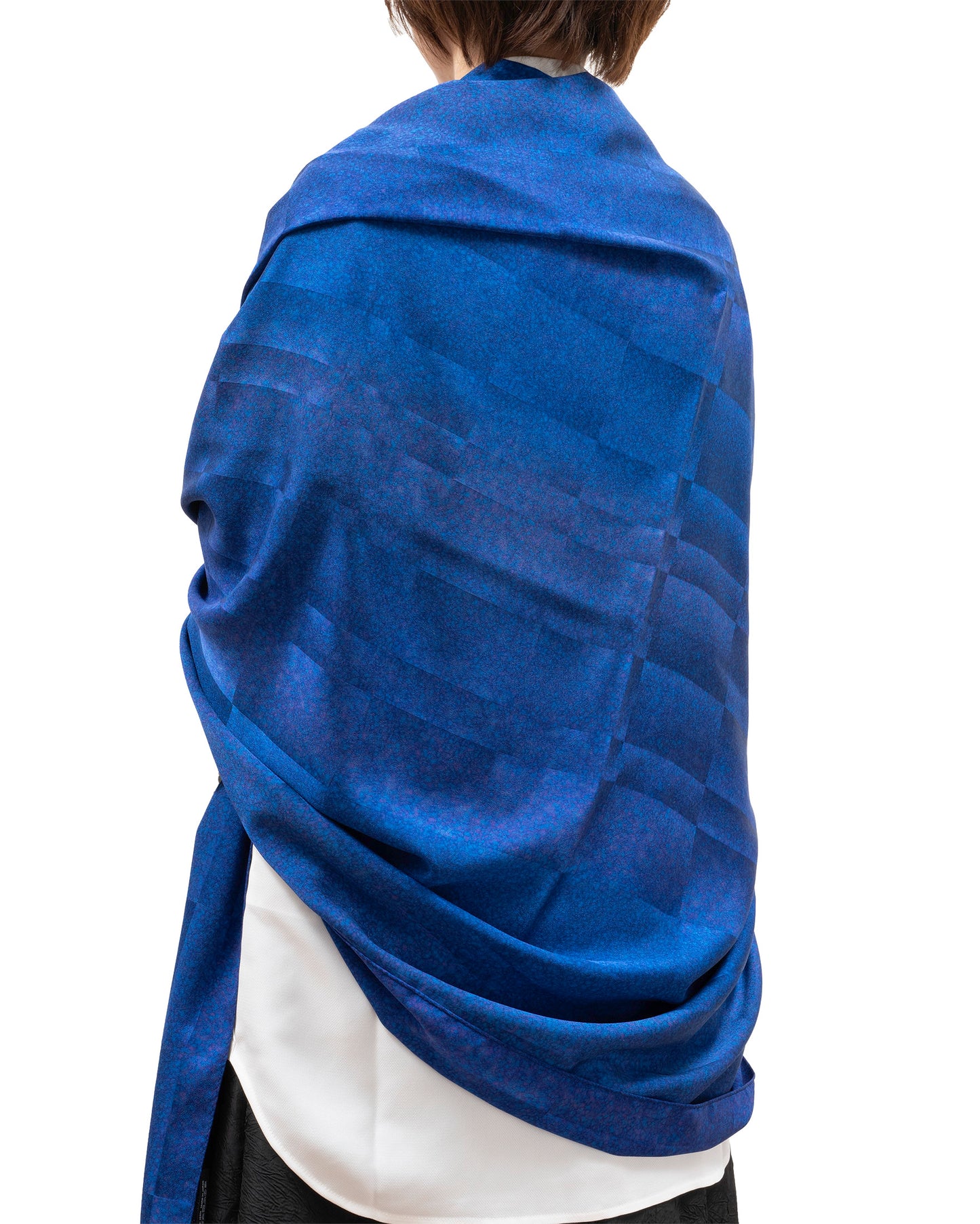 ショール/ランダム市松グラデーション