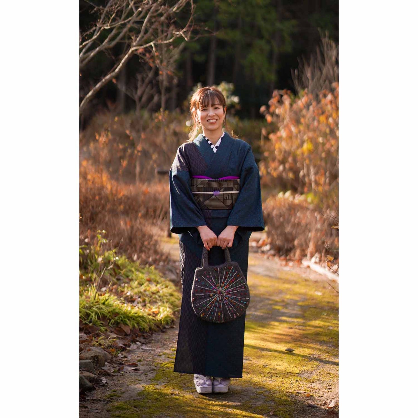 結晶モチーフ(グリーン・グレー)